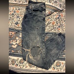 Ripped Pacsun men’s skinny jeans, 34X 32